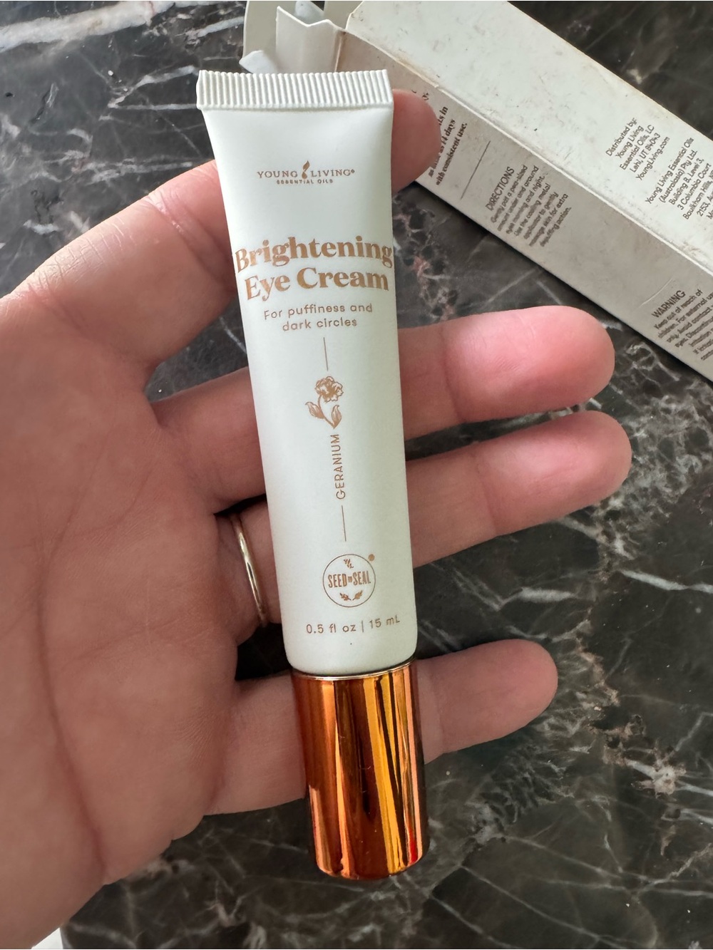 Young Living Brightening Eye Cream - White with Copper Cap